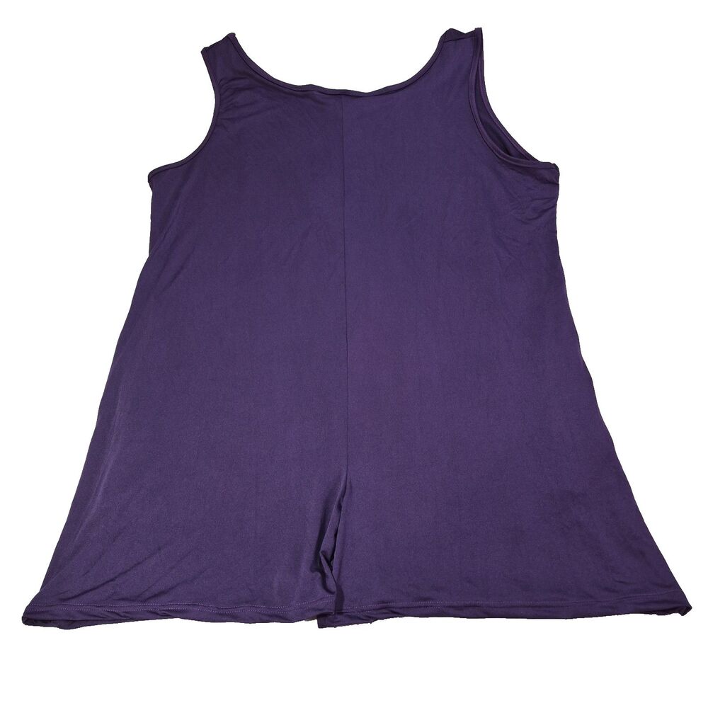 Purple Women's Sleeveless Summer Dress Size 5XL With Pockets Sundress Casual